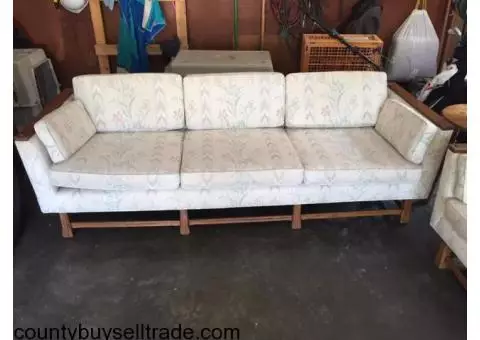 sofa, loveseat, chairs and lamps