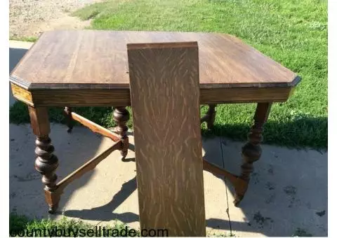 Antique buffet and table set